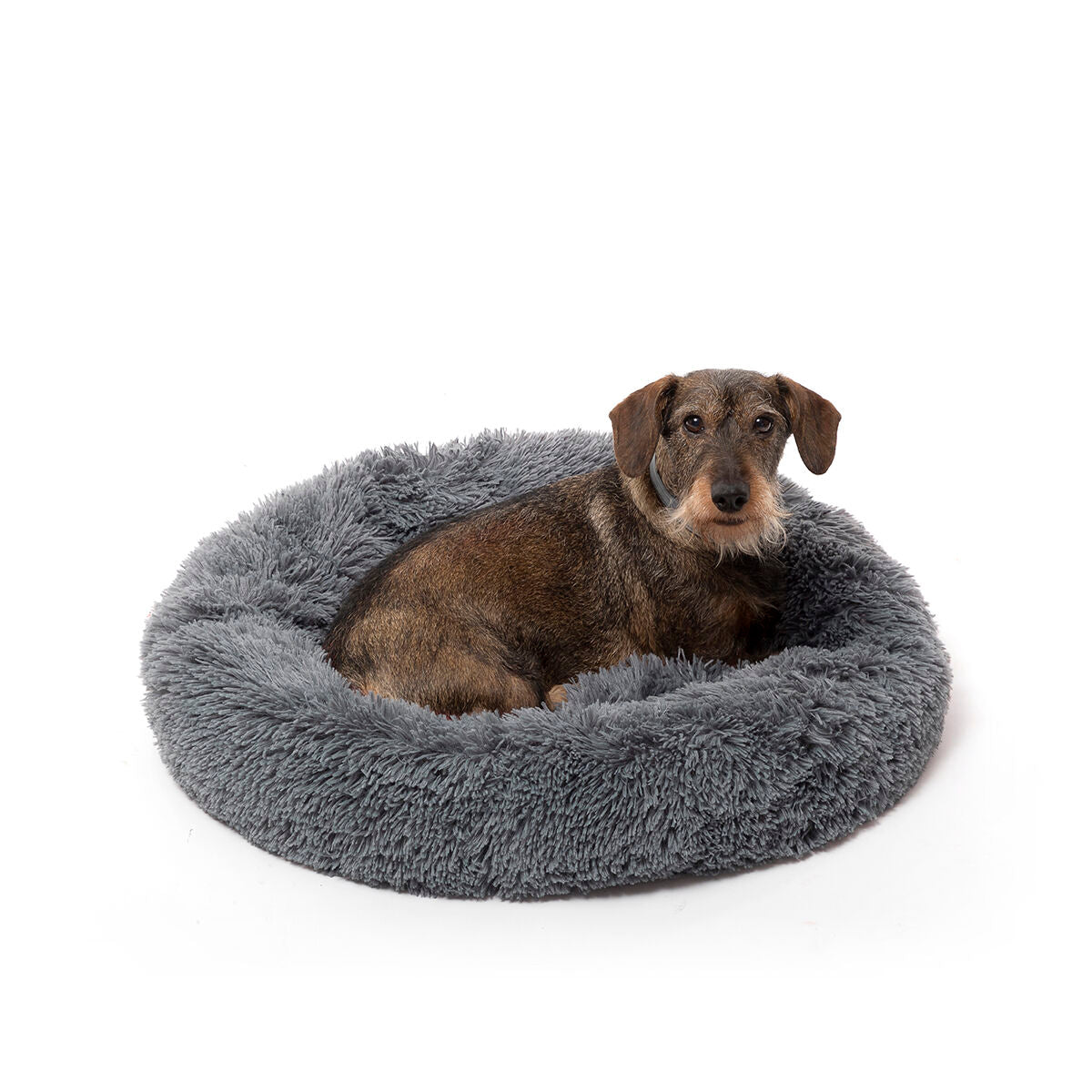 InnovaGoods Bepess Kuscheliges Haustierbett – Ø 60 cm, Grau