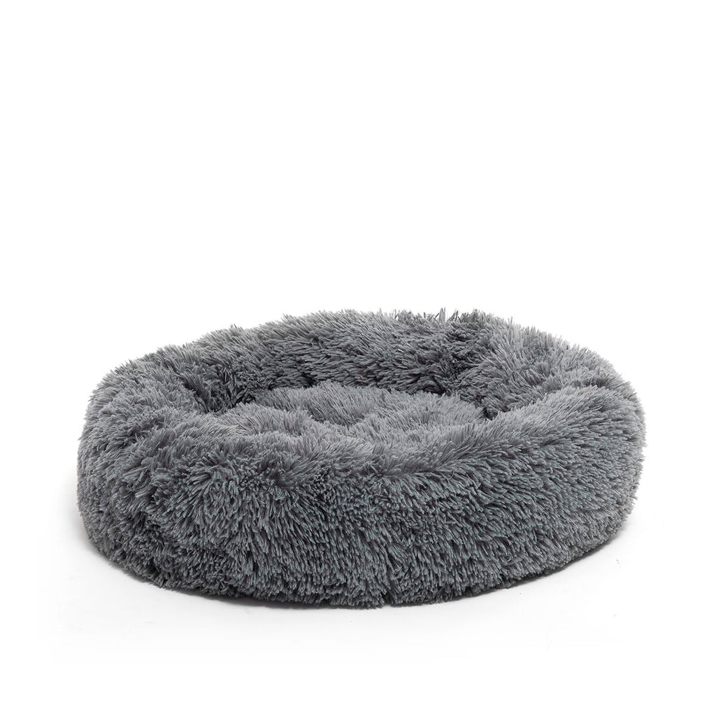 InnovaGoods Bepess Kuscheliges Haustierbett – Ø 60 cm, Grau