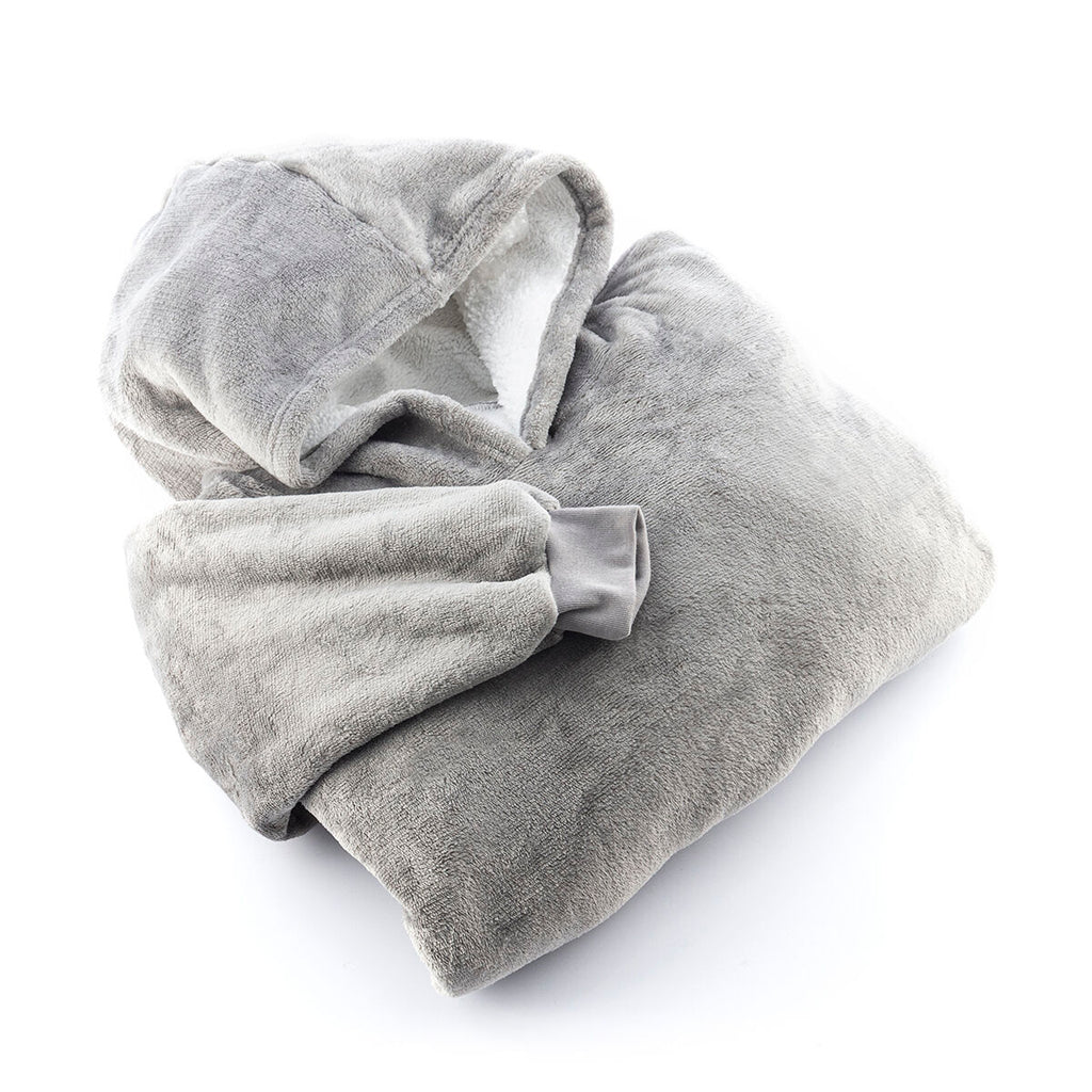 InnovaGoods Swug Oversize-Kuscheldecke mit Ärmeln, Kapuze & Fleecefutter