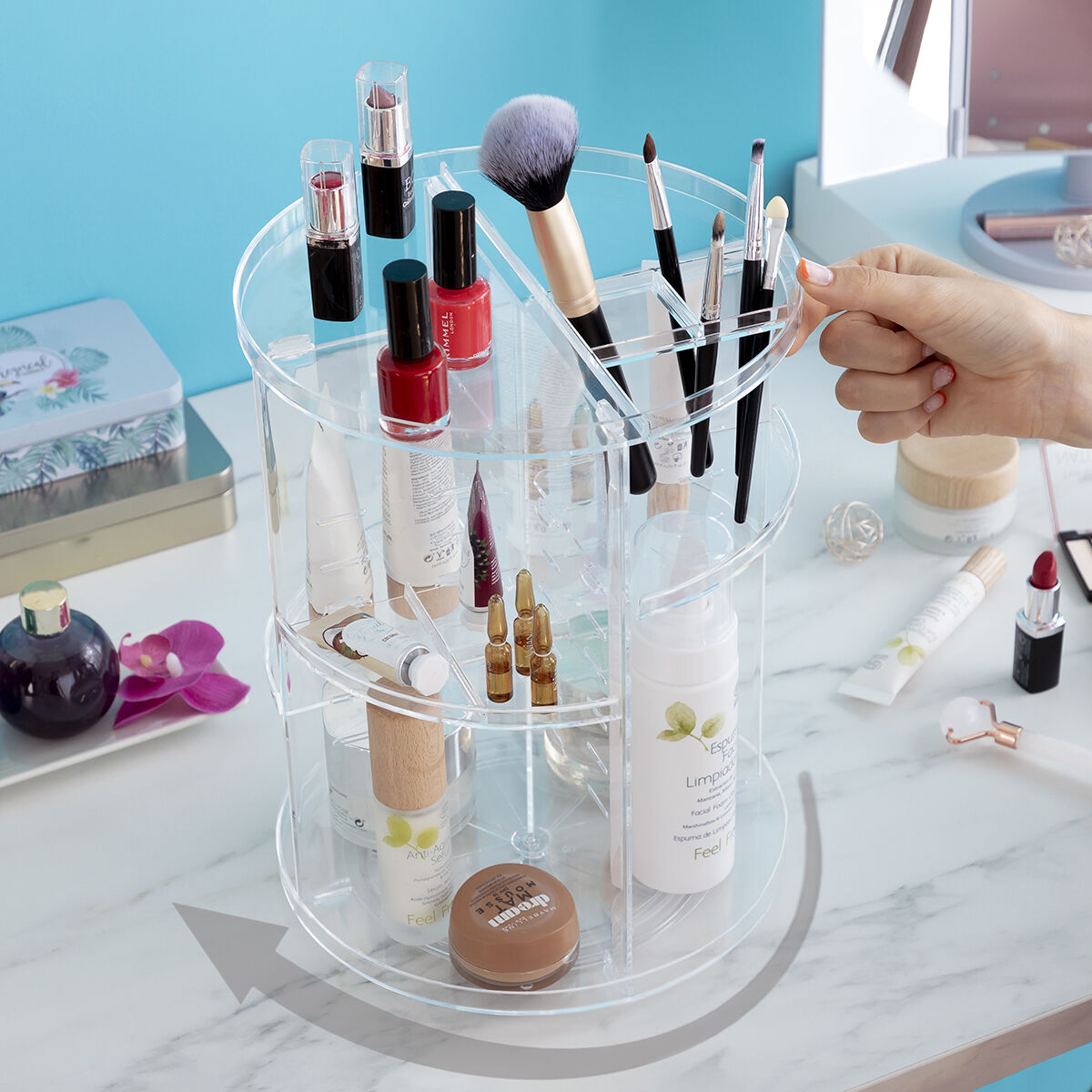 Drehbarer Make-up-Organizer Rolkup InnovaGoods