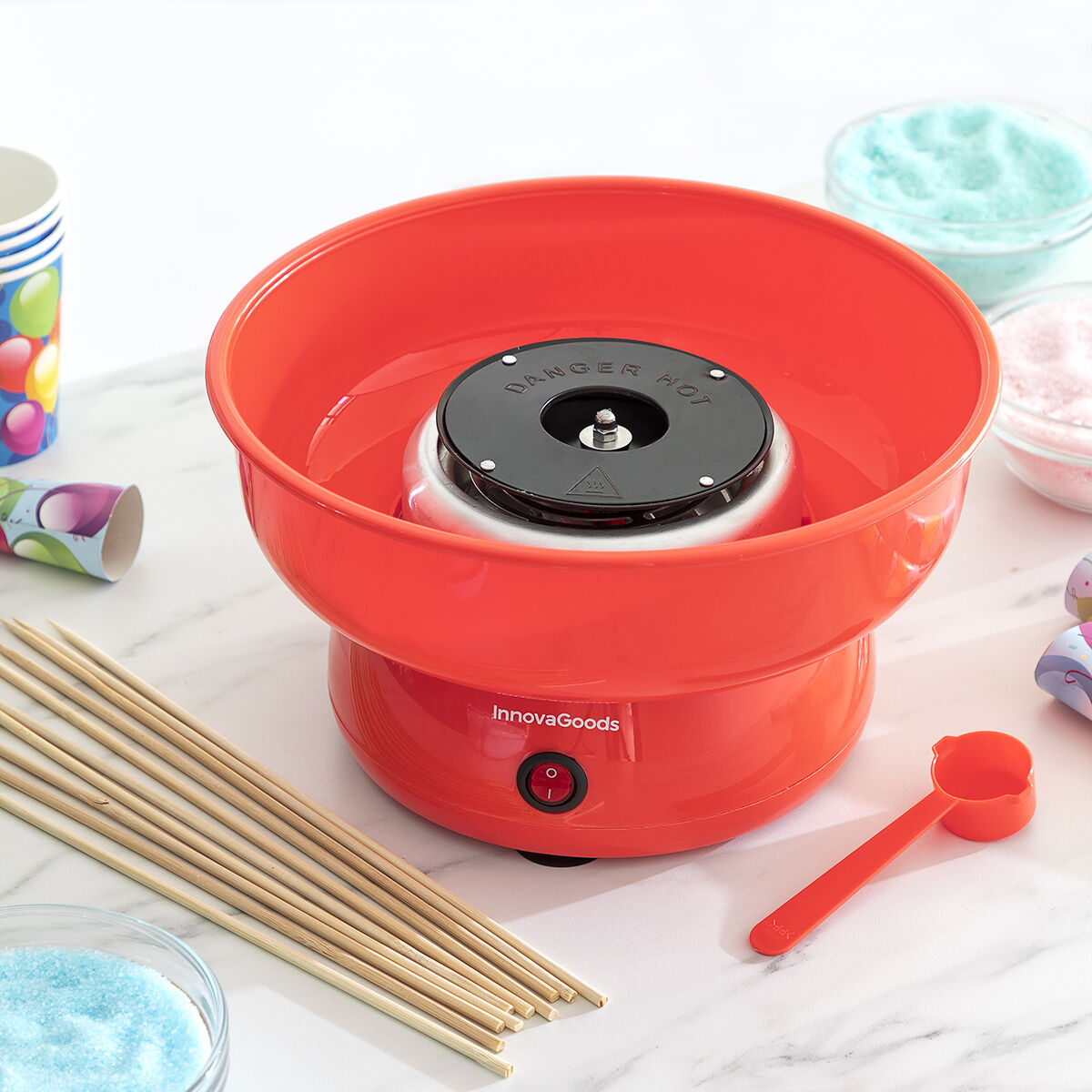 InnovaGoods Cantty Zuckerwattemaschine mit Zubehör – 450 W
