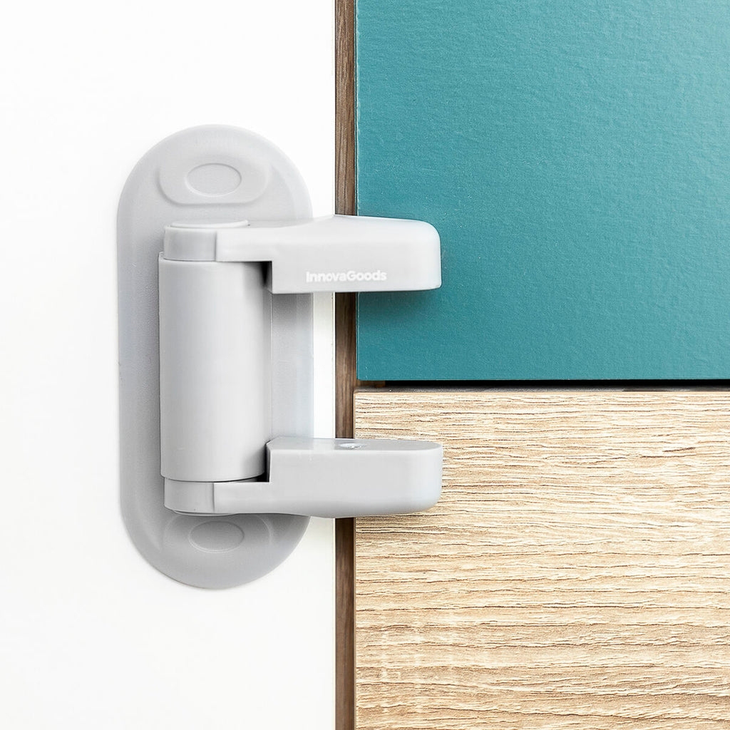Türgriff-Sicherheitsschloss Dlooky InnovaGoods 2er-Set Grau