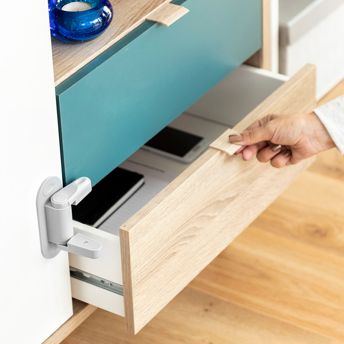 Türgriff-Sicherheitsschloss Dlooky InnovaGoods 2er-Set Grau