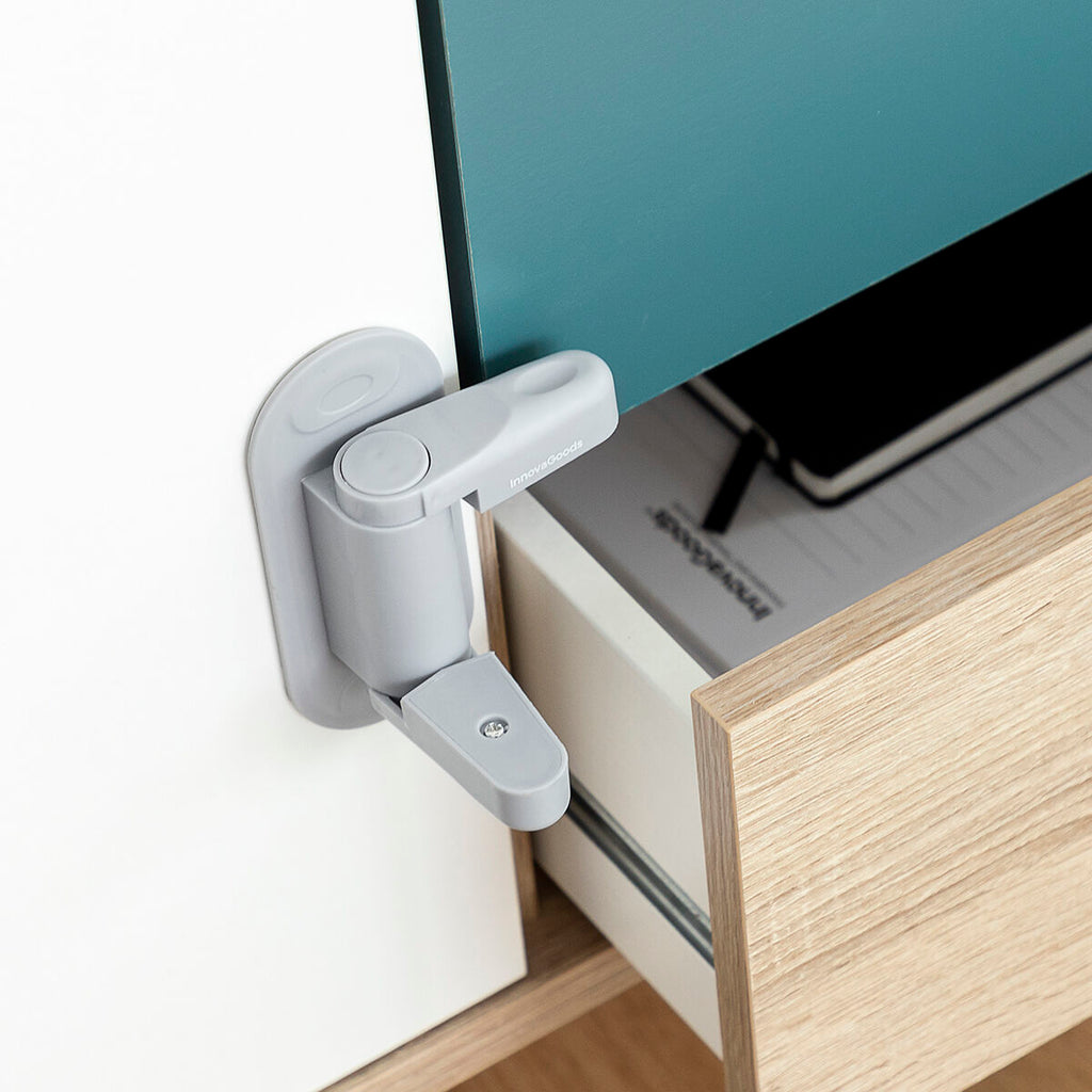 Türgriff-Sicherheitsschloss Dlooky InnovaGoods 2er-Set Grau