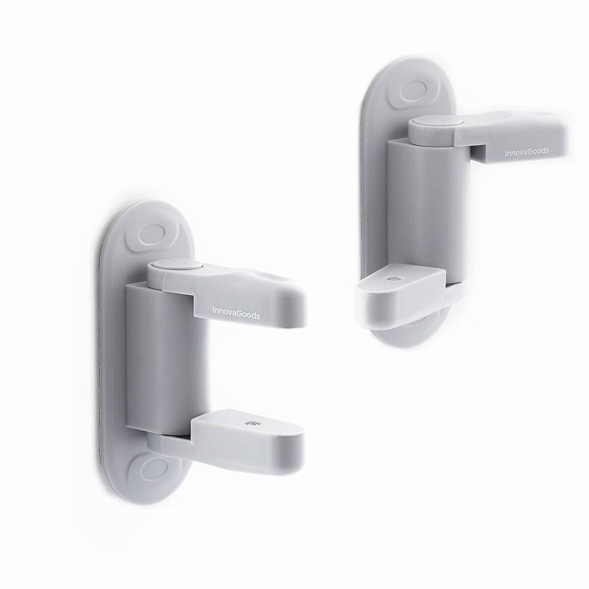 Türgriff-Sicherheitsschloss Dlooky InnovaGoods 2er-Set Grau