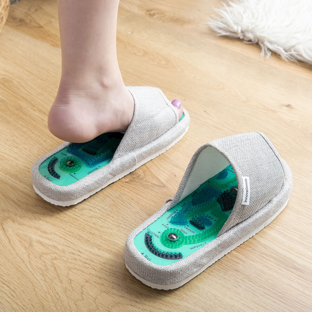 Magnetische Akupressur-Hausschuhe Massers InnovaGoods