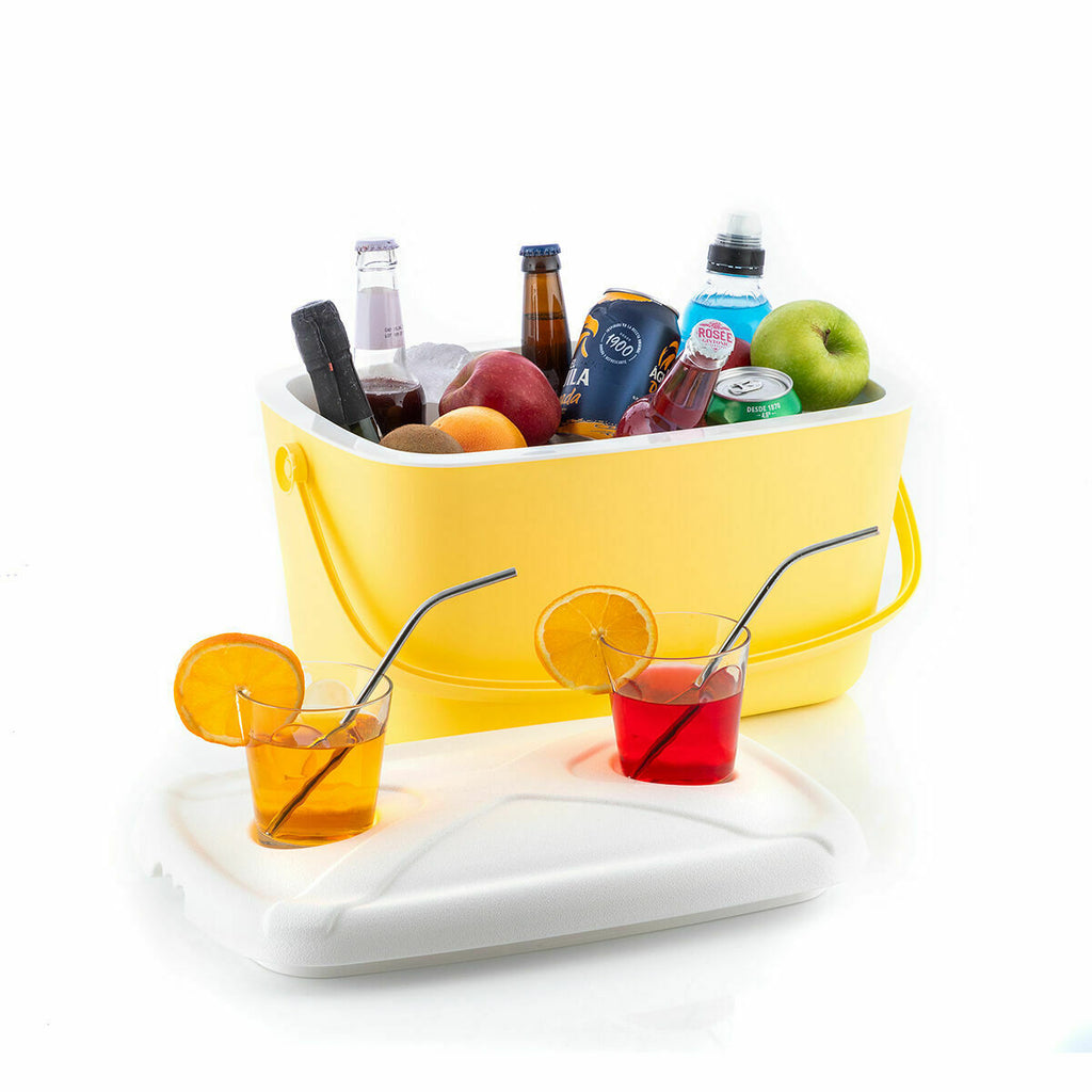 InnovaGoods Lilty Tragbare Kühlbox – 15 L mit 2 Getränkehaltern