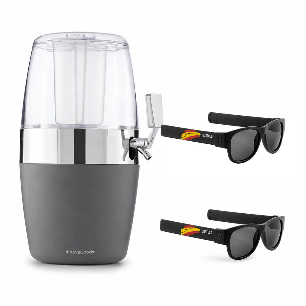 InnovaGoods Freer Getränkespender 4 L mit 2 Sunfold-Sonnenbrillen Spain Schwarz