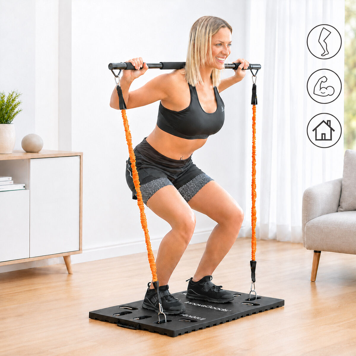 InnovaGoods Gympak Max tragbares Trainingssystem mit Zubehör