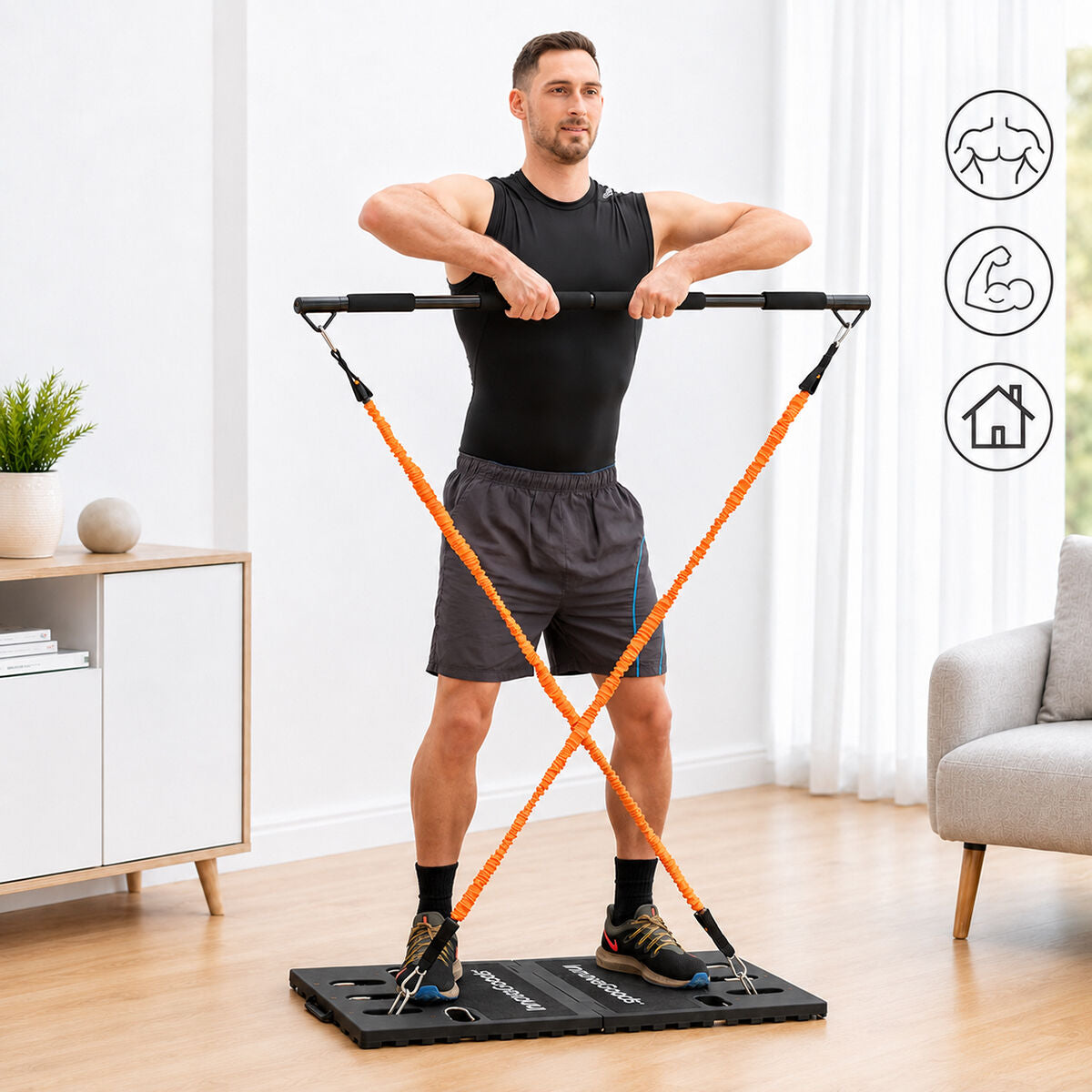 InnovaGoods Gympak Max tragbares Trainingssystem mit Zubehör