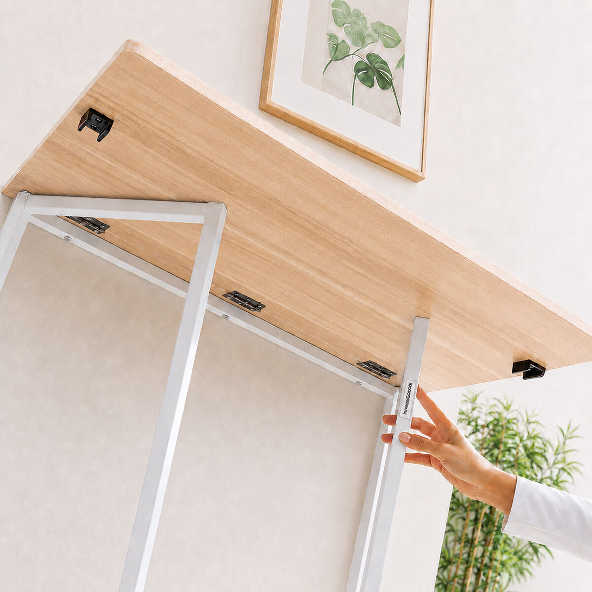 InnovaGoods Dolenkaf Klapp-Schreibtisch – Beige/Weiß