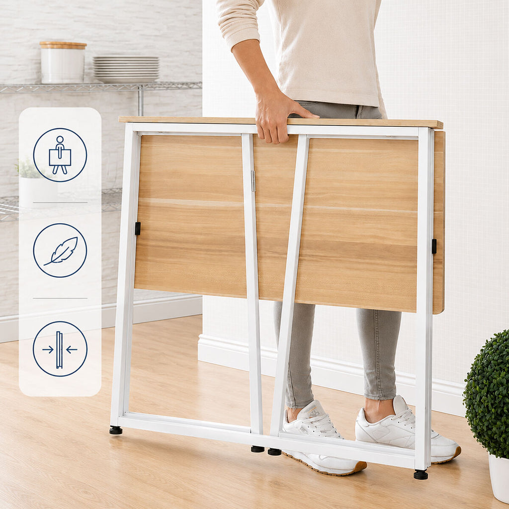 InnovaGoods Dolenkaf Klapp-Schreibtisch – Beige/Weiß