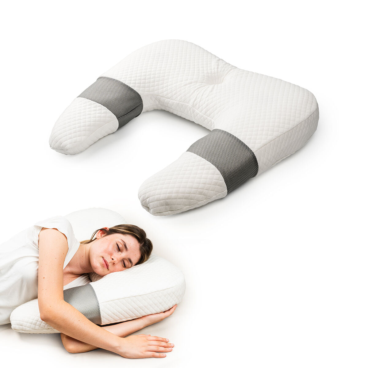 InnovaGoods Ullow ergonomisches U-Kissen aus Memory-Schaum