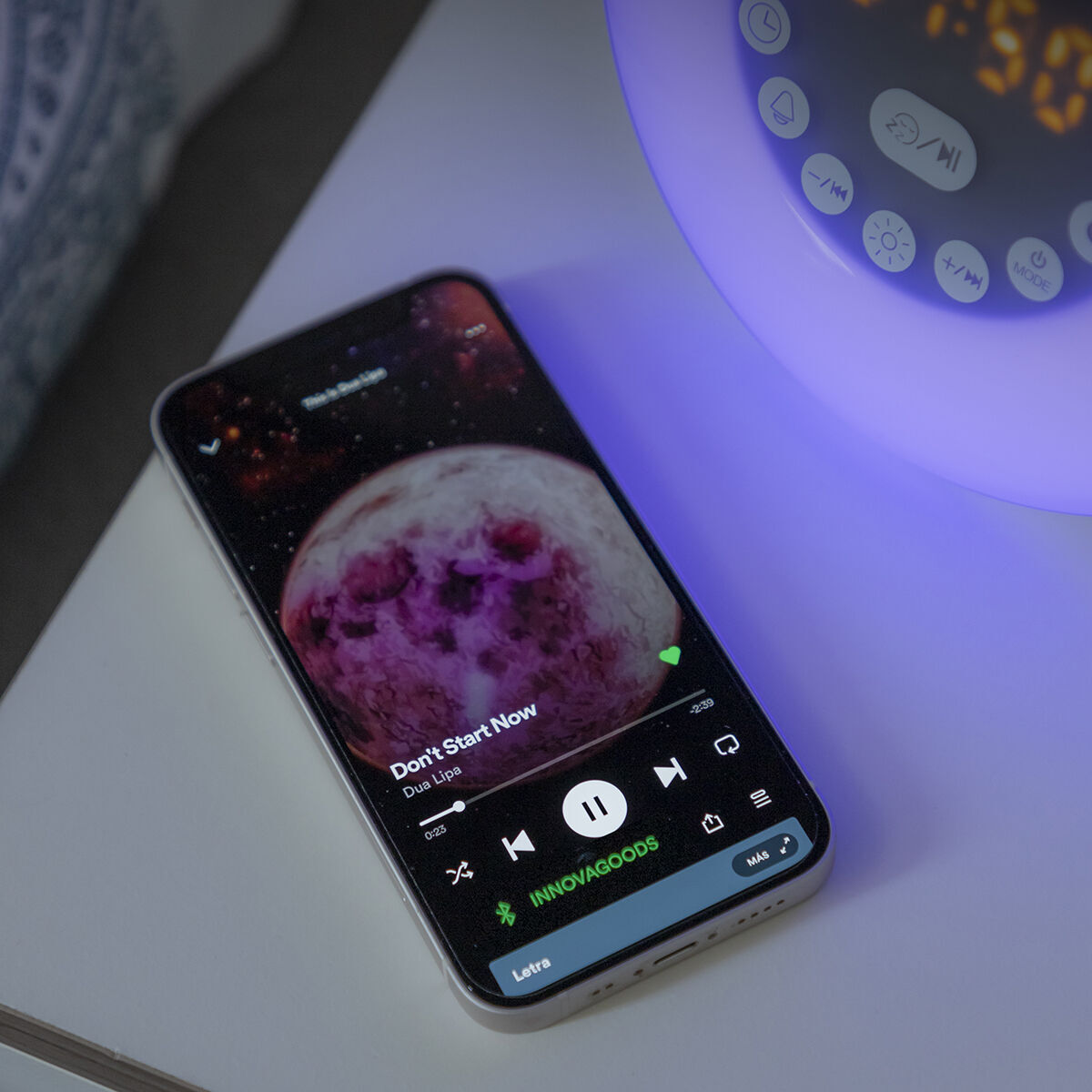 InnovaGoods Sunrilk Akku-Lichtwecker mit Radio und Bluetooth-Lautsprecher