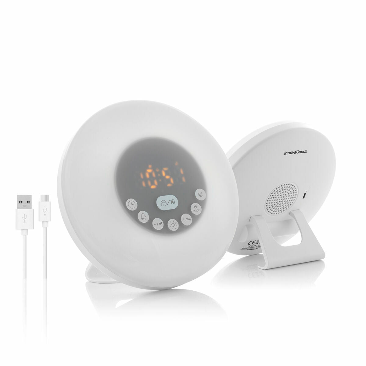 InnovaGoods Sunrilk Akku-Lichtwecker mit Radio und Bluetooth-Lautsprecher
