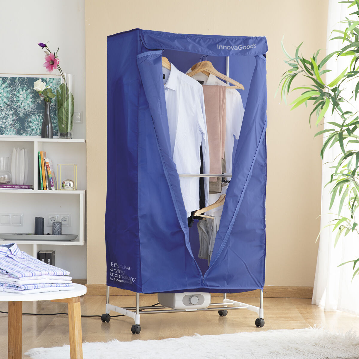 InnovaGoods Dupledry Heißluft-Wäschetrockner – 1200 W, 2 Ebenen, Blau