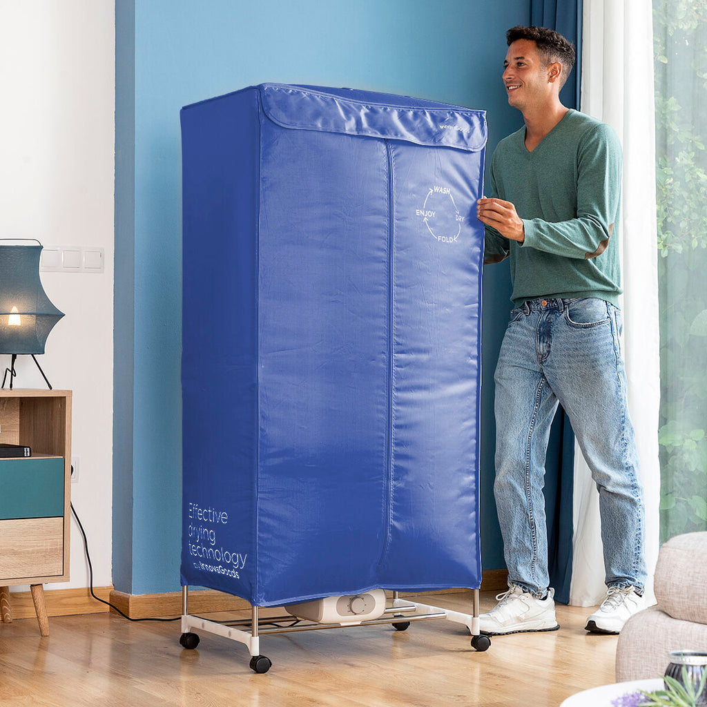 InnovaGoods Dupledry Heißluft-Wäschetrockner – 1200 W, 2 Ebenen, Blau