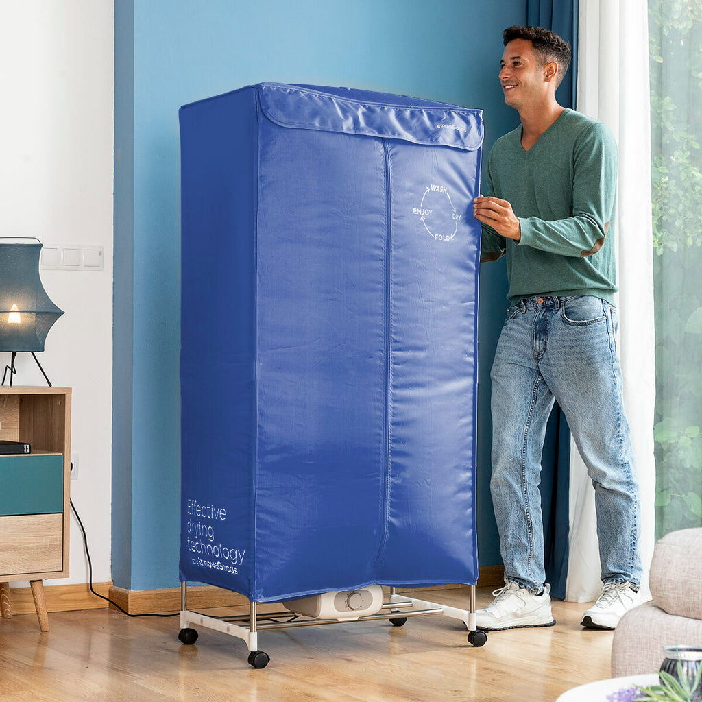 InnovaGoods Dupledry Heißluft-Wäschetrockner – 1200 W, 2 Ebenen, Blau