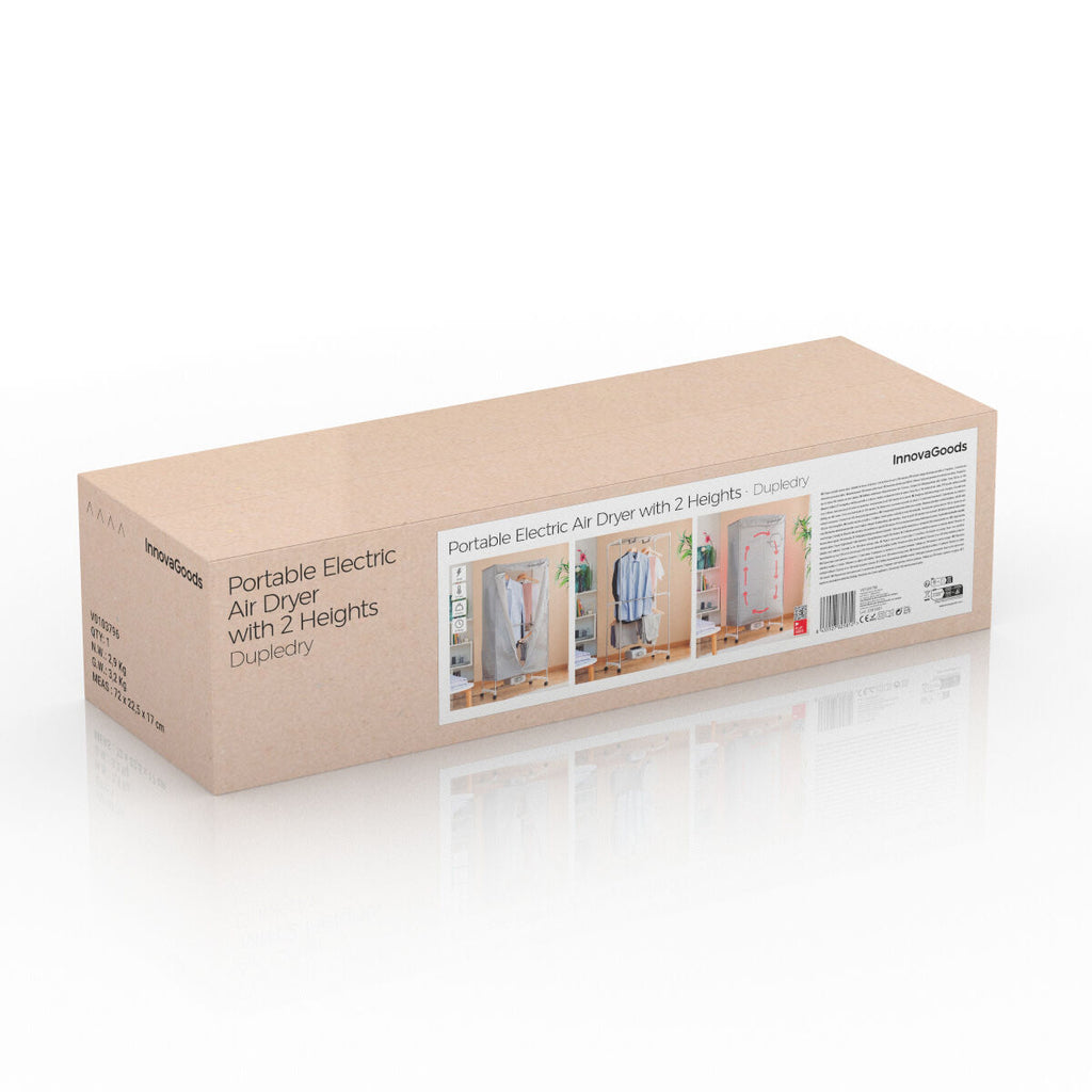 InnovaGoods Dupledry Heißluft-Wäschetrockner – 1200 W, 2 Ebenen, Blau