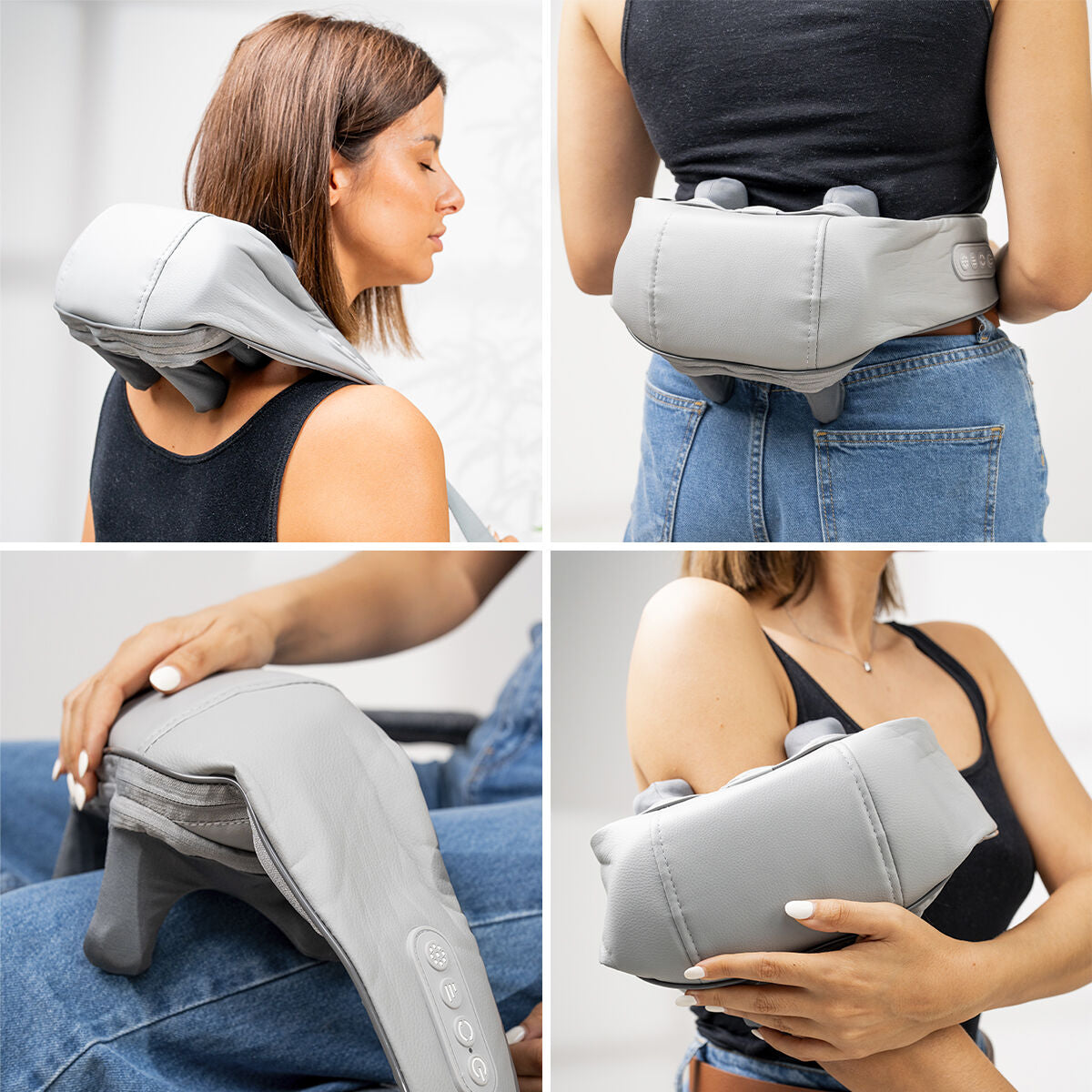 InnovaGoods Silax Akku-Nacken- und Rückenmassagegerät – 6D mit Wärme