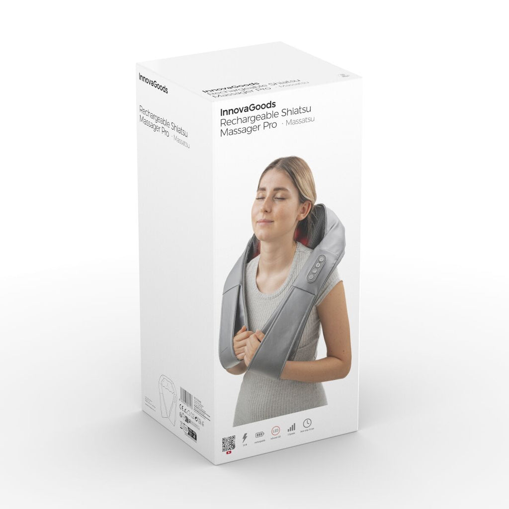 InnovaGoods Pro Massatsu Akku-Shiatsu-Massagegerät mit Wärme