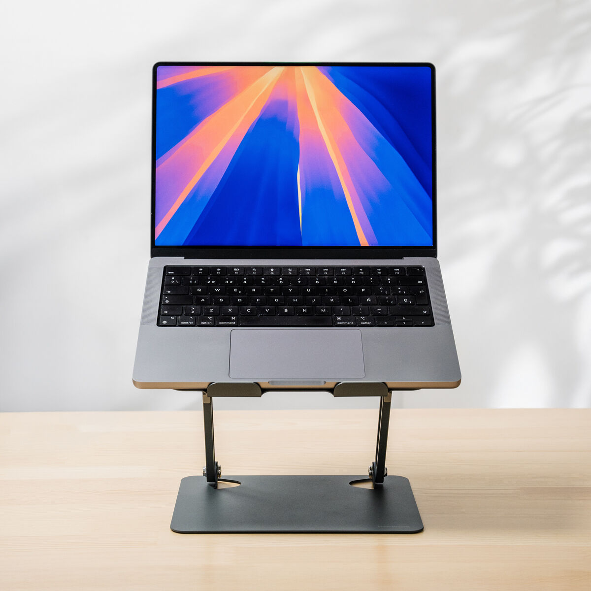 InnovaGoods Lastan faltbarer, höhenverstellbarer Laptopständer – Grau