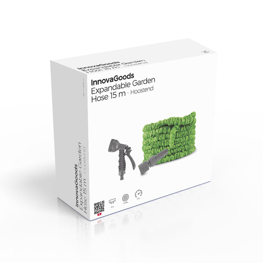 InnovaGoods Hoostend Dehnbarer Gartenschlauch – 15 m, 7 Sprühmuster