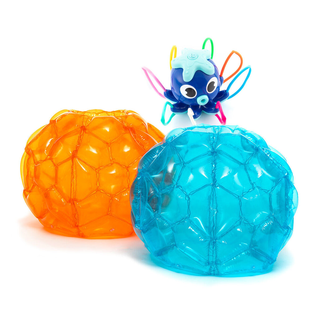 InnovaGoods Outdoor-Spielset – 2 Bumperbälle und 360°-Wassersprinkler