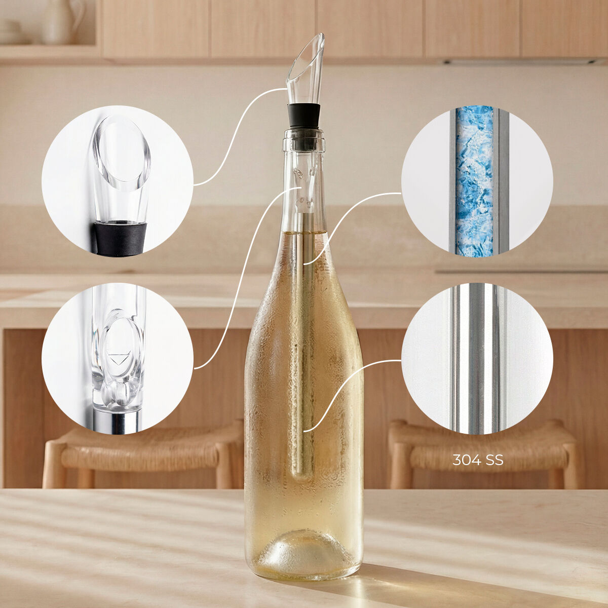 InnovaGoods Chillour Weinzubehör-Set – 7-teilig