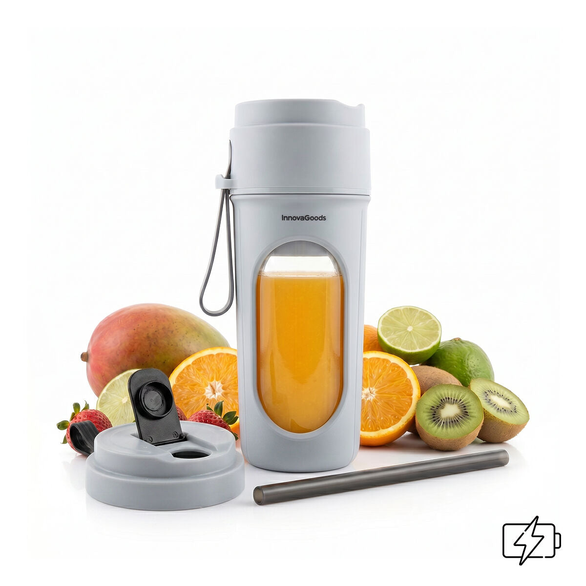 InnovaGoods Wellsy Akku-Bechermixer – 450 ml, USB-C