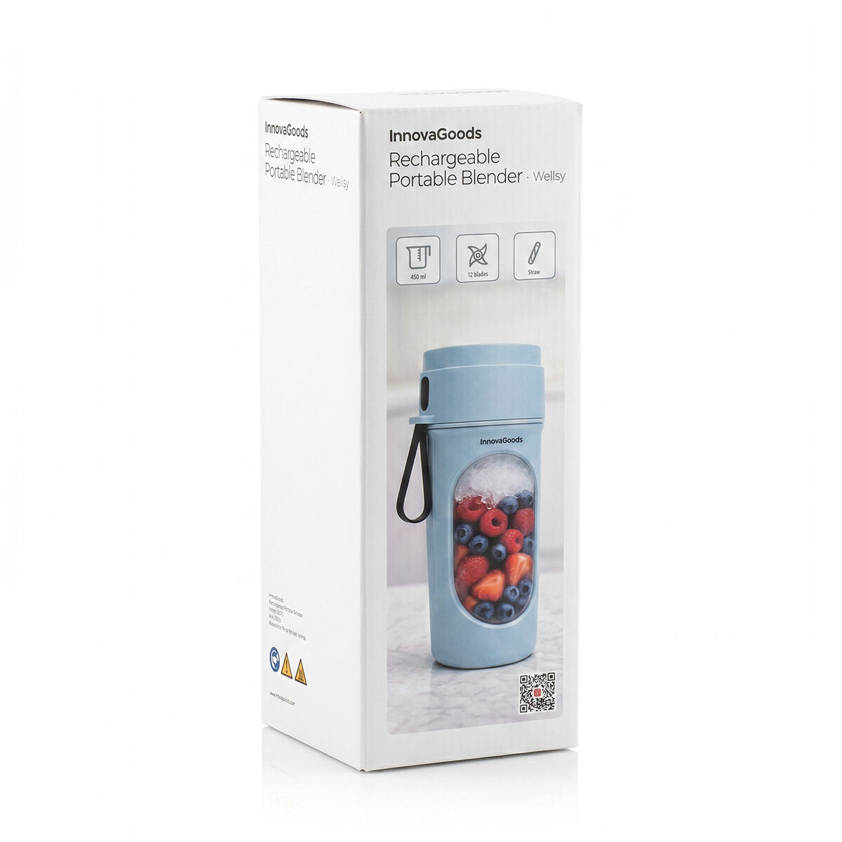 InnovaGoods Wellsy Akku-Bechermixer – 450 ml, USB-C