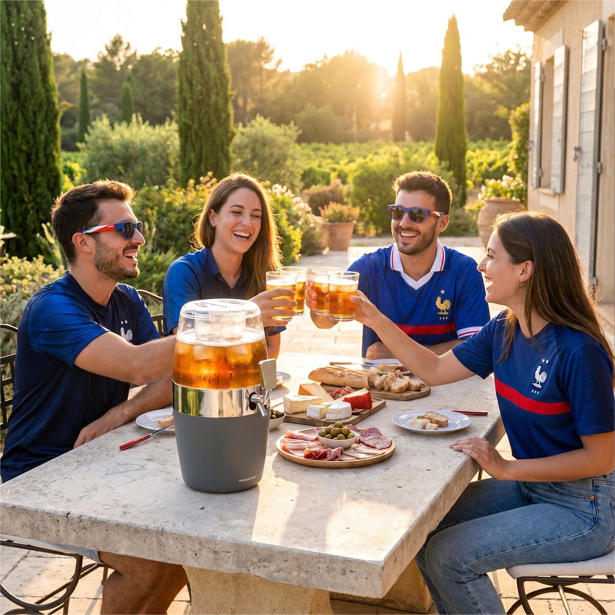 InnovaGoods Freer Getränkespender 4 L mit 2 Sunfold-Sonnenbrillen France